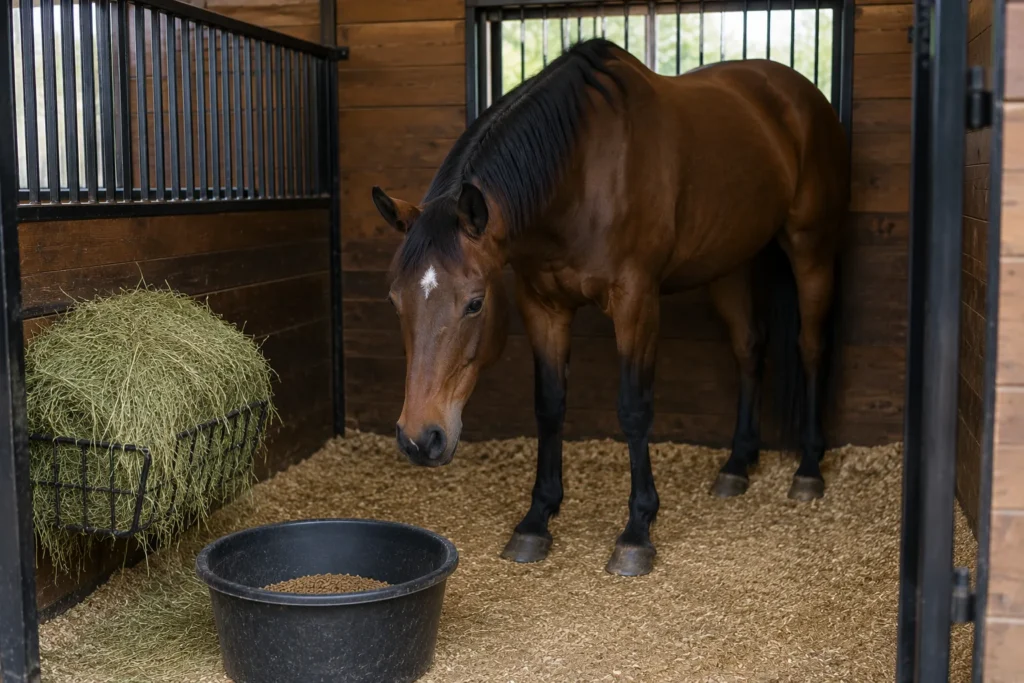 Mi caballo no quiere comer: caballo frente al alimento sin mostrar interés